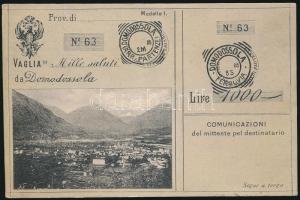 Domodossola, postal order