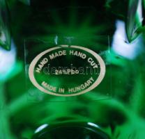 Ólomkristály parfümös üveg, több rétegű, jelzett, csiszolt, hibátlan, m:14 m / Lead crystal perfume ...