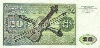 NSZK 1980. 20M T:III
GFR 1980. 20 Mark C:F