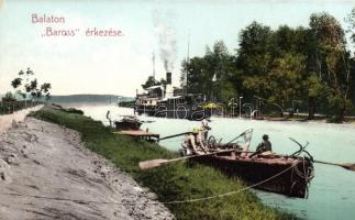 Balaton Baross gőzös érkezése