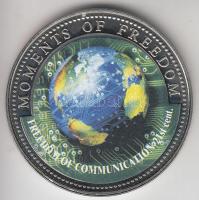 Libéria 2001. 10$ "Szabadság pillanatai-A kommunikáció szabadsága 21. század" multicolor T:PP Liberia 2001. 10 Dollars "Moments of Freedom-Freedom of communication 21st century" multicolor C:PP