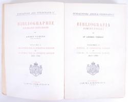 Dr. Andrei Veress: Bibliografia Romaana-Ungara de... Volumul I. 1473-1780. Bucuresti 1931 Cartea Rom...