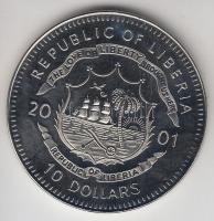 Libéria 2001. 10$ "Szabadság pillanatai-A keresztényüldözés megszüntetése 313." multicolor...