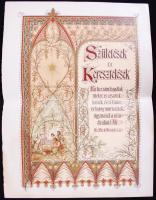 Családi krónika igényes kőnyomatos lapjai kitöltetlenül. A lapok a Család történelme, Születések és ...