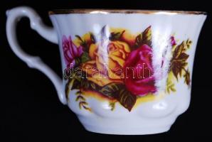 Román Regal márkájú mokkás készlet, jelzett, hibátlan, matricás/ Porcelain caffee set