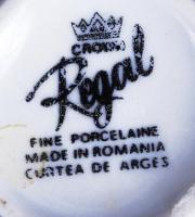 Román Regal márkájú mokkás készlet, jelzett, hibátlan, matricás/ Porcelain caffee set