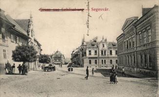 Segesvár girl school, the shop of Schullerus, bank