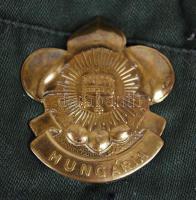 Cca 1930 cserkész sapka, Hungária cserkész csapat jelvényével, fejméret:57