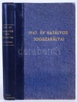 Dr Bacsó Ferenc: 1947. év hatályos jogszabályai. Első kötet. Budapest 1948. Grill Károly Könyvkiadó