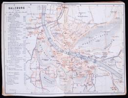 cca 1910 Salzburg und Salzkammergut  útikalauz nagyon sok térképpel / with many maps