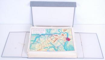 CCa 1930 Tatai járás háromnyelvű közigazgatási feldolgozása. 130 ábra, grafika, térkép, karton tokba...