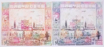 Gross Arnold (1929) 12 ofszetnyomatot tartalmazó mappa 30x42 cm