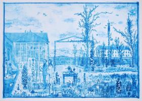 Gross Arnold (1929) 12 ofszetnyomatot tartalmazó mappa 30x42 cm