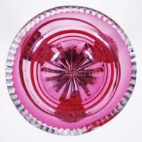 cca 1900 Bacchus-fejes, grifflábakon álló, poncolt ezüst (Ag) fűszertartó eredeti, színes üvegbetétt...