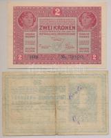 1917. 2K "JÁSZ NAGYKUN-SZOLNOK - MESTERSZÁLLÁS KÖZSÉG - *1901*" körbélyegzővel + 1918. 25K...