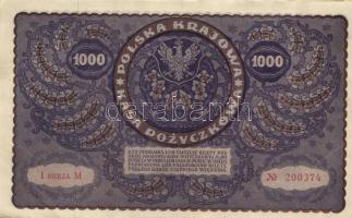 Lengyelország 1919. 1000M (2x) T:III
Poland 1919. 1000 Marek (2x) C:F