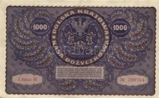 Lengyelország 1919. 1000M (2x) T:III
Poland 1919. 1000 Marek (2x) C:F