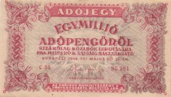 1946. 10.000AP-10.000.000AP (10x) 6klf névértékkel T:III