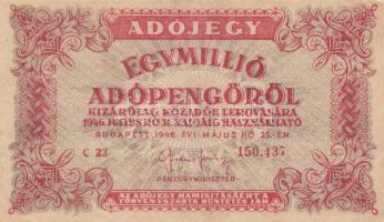 1946. 10.000AP-10.000.000AP (10x) 6klf névértékkel T:III