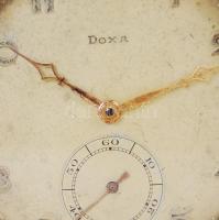 cca 1900 14K arany Doxa zsebóra duplasoros számlappal, másodpercmutatóval, kiválóan működik / 
14ct ...