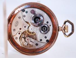 cca 1900 14K arany Doxa zsebóra duplasoros számlappal, másodpercmutatóval, kiválóan működik / 
14ct ...