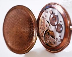 cca 1900 14K arany Doxa zsebóra duplasoros számlappal, másodpercmutatóval, kiválóan működik / 
14ct ...