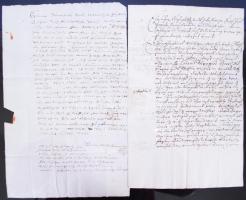1622, 1664 2 db német nyelven írt viaszpecsétes levél / 2 letters written in German with wax seal