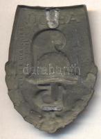 Osztrák-Magyar Monarchia ~1916. "15. Dragonyos hadsereg A.E.I.O.U." cink sapkajelvény (34x...