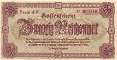 Német Birodalom 1910-1945. 9db vegyes bankjegy tétel 8klf darabbal! T:vegyes German Empire 1910-1945. 9 pieces of various banknotes C:mixed