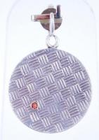 Art deco ezüst (Ag) medál rubinnal / 
Art deco silver pendant with a ruby stone, 2,5cm, 3gr