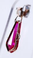 14K arany medál szintetikus rubinnal / 
14ct gold pendant with synthetic ruby stone, 2,5cm, br: 1,3g...