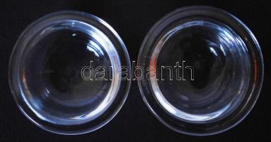 2db fűszertartó üvegbetét / 
Glass bowls for salts, 4,5cm, 5cm