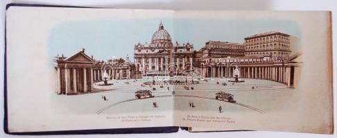 Ricordo di Roma 28 lapos litho képes füzet / Roma leporello with 28 litho pictures 21x15 cm