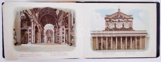 Ricordo di Roma 28 lapos litho képes füzet / Roma leporello with 28 litho pictures 21x15 cm