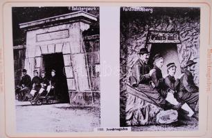 cca 1890 Königsse fotó füzet 12 keményhátú fotóval / Booklet with 12 vintage photos 12x17 cm