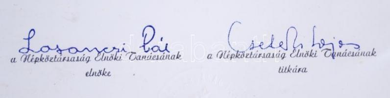 1970 Magyar Népköztársaság Elnöki Tanácsa: Losonczi Pál, Cseterki Lajos