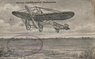 Bleriot with his plane in Budapest (fa)