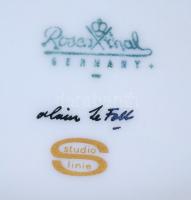 Rosenthal porcelán aranyozott dekor dísztárgy / Rosenthal chinaware decoration 8x11 cm