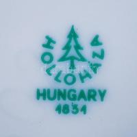 Hollóházi virág mintás vázák, jelzettek, hibátlanok, matricásak, összesen: 3 db m:14, m:17 (2×)/Holl...