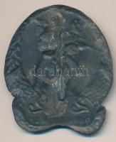 Osztrák-Magyar Monarchia ~1914-1917. "202 Honv. gy. ezr." cink sapkajelvény (40x34mm) tű n...