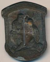 Osztrák-Magyar Monarchia 1914-1916. "Szanitéc Osztag" bronzozott cink sapkajelvény (43x34m...