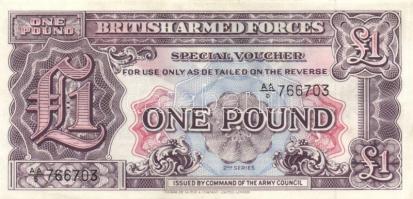 Nagy Britannia / Katonai kiadás DN. 1Ł 2klf darabja T:I- Great Britain / British Armed Forces ND. One Pound 2 different type C:AU