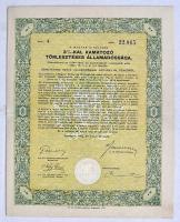 1926. "Veszprémi Takarékpénztár" 25P értékű részvény (3x) + 3db Államadóssági kötvény T:II...