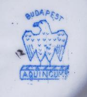 Kacsák, kézzel festett, jelzett Aquincum porcelán figura, hibátlan / 
Ducks, hand painted porcelain ...