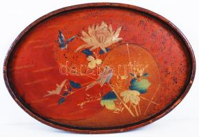 Régi, festett fatálca /  Vintage painted wooden tray, 40x30cm