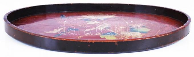 Régi, festett fatálca / 
Vintage painted wooden tray, 40x30cm