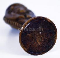 cca 1900 Oroszlánfejjel díszített bronz pecsétnyomó / 
Bronze stamp, 8,5cm