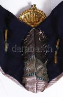 cca 1900 Ünnepségen viselt díszszalag fém címerrel