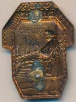 Osztrák-Magyar Monarchia 1914-1916. "EISENBAHNSICHERUNG 1914-16" bronzozott cink sapkajelv...