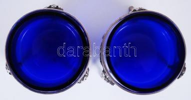 cca 1900 Kosfejekkel díszített, 800-as tisztaságú, német hold-korona jelzéssel ellátott, ezüst (Ag) ...